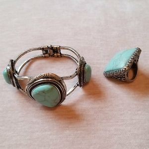 Turquoise bracelet & ring